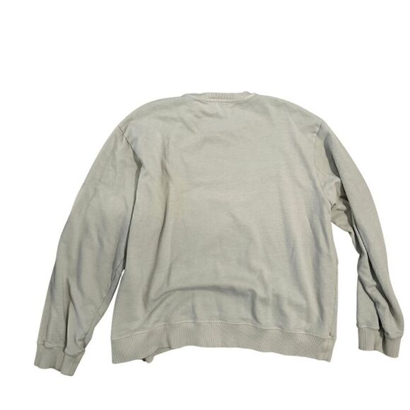 Nanushka Womens Beige Organic Cotton Embossed Logo Remy Pullover Sweatshirt XS - Picture 2 of 5